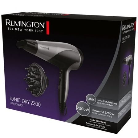Secador Remington Ionic Dry 2200 2200W Iónico Negro y Gris