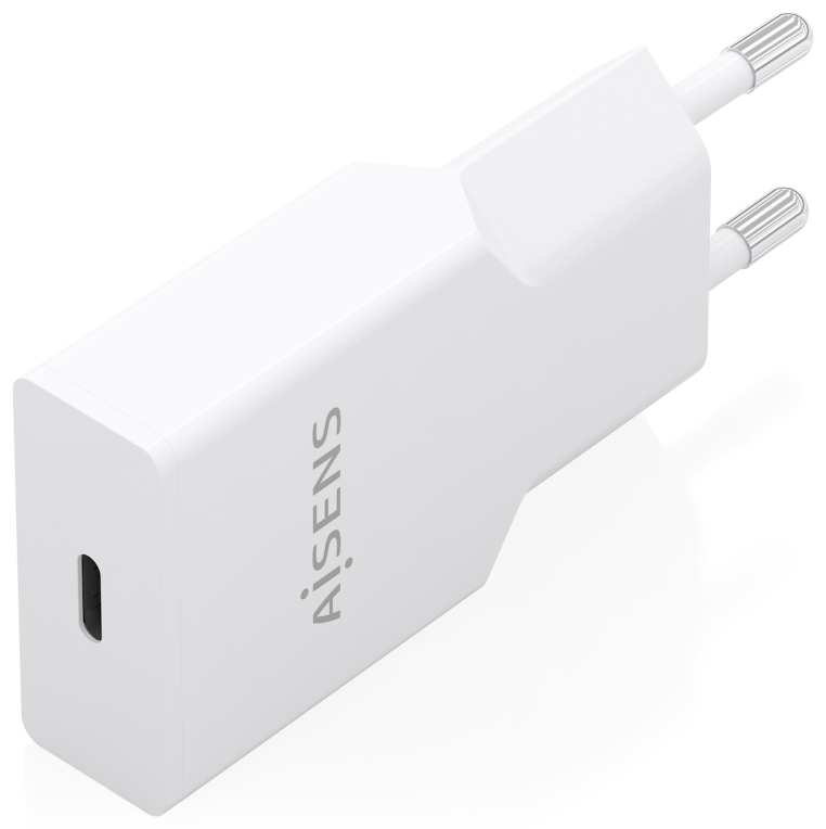 Cargador de Pared GaN Aisens A110-1001 1xUSB Tipo-C 30W Blanco