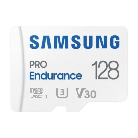 Tarjeta de Memoria Samsung Pro Endurance 128 GB microSD XC con Adaptador Clase 10 100MBs