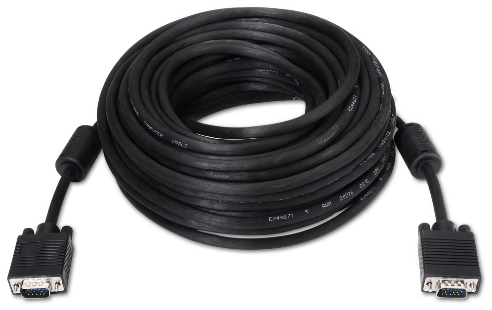 Cable SVGA Aisens A113-0076 HDB15 Macho - HDB15 Macho Hasta 3W 10Mbps 20m Negro
