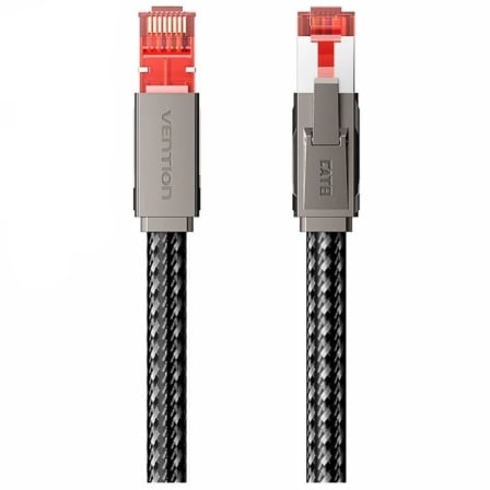 Cable de Red RJ45 SFTP Vention IKMHF Cat.8 Gaming 1m Gris