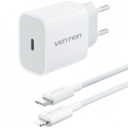 Cargador de Pared Vention G17W0-EU 1xUSB Tipo-C + Cable Lightning 20W