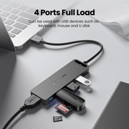 Hub USB 3.0 Vention CHLBF-SCB2 4xUSB 1xUSB Tipo-C PD