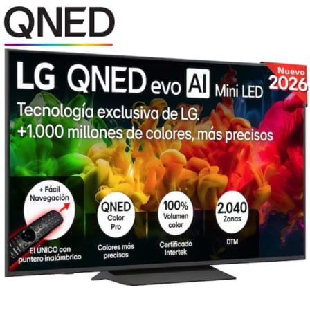Televisor LG QNED evo AI QNED8EB Mini LED 65QNED8EB3B 65 Ultra HD 4K Smart TV Wi-Fi