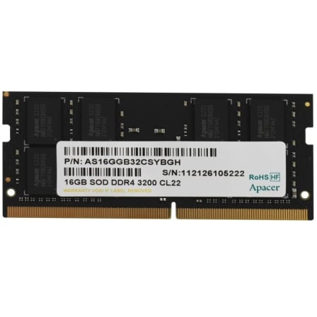 Memoria RAM Apacer ES.16G21.PSH 16 GB DDR4 3200MHz 1.2V CL22 SODIMM