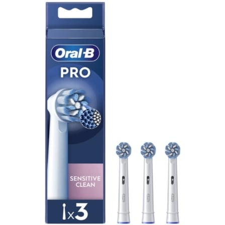 Cabezal de Recambio Braun para cepillo Braun Oral-B Sensitive Clean Pack 3 uds