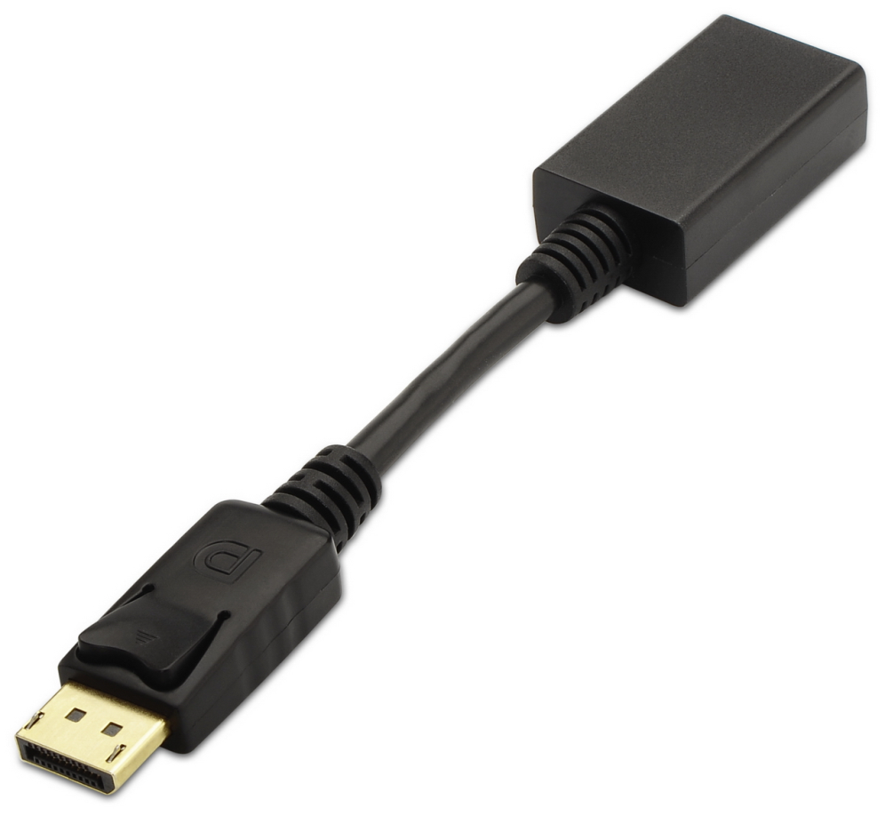 Conversor Aisens A125-0134 DisplayPort Macho - HDMI Hembra 15cm Negro