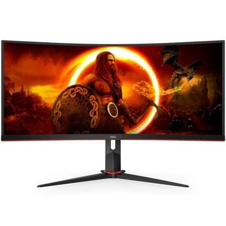 Monitor Gaming Ultrapanorámico Curvo AOC CU34G2XP BK 34 WQHD 1ms 180Hz VA Negro
