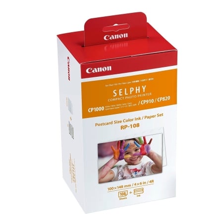 Cartucho de Tinta Original Canon RP-108 Multipack Tricolor + Papel Fotográfico