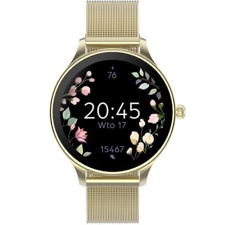 Smartwatch Forever Velora SB-306 Notificaciones Frecuencia Cardíaca Oro