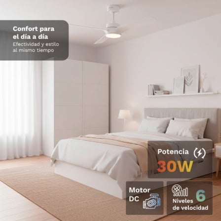 Ventilador de Techo Grunkel SKYEASY47 30W 3 Aspas 119cm 6 Velocidades