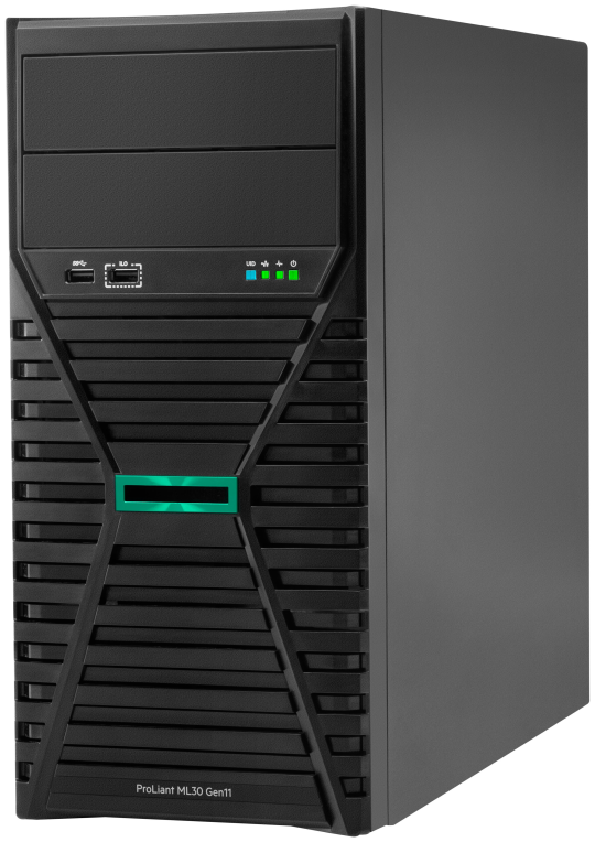 HPE ProLiant ML30 Gen11 - Intel Xeon E-2436 6-Core - 32 GB (1x32 GB) - 2x480 GB - 8 x Hot Plug 2.5 SFF - MR216-i-p - 2x800W - 3Y NBD No No No