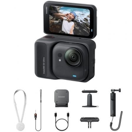 Cámara Digital Deportiva Insta360 GO Ultra Pack Creador 4K Ángulo de visión 360º Negra