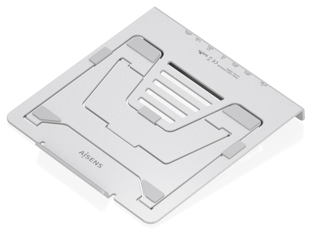 Soporte de Sobremesa - Docking USB Tipo-C Aisens ASUC-7P045-GR 1xUSB 1xUSB Tipo-C 1xHDMI 1xRJ45 1xLector de Tarjetas 1xUSB Tipo-C PD Gris