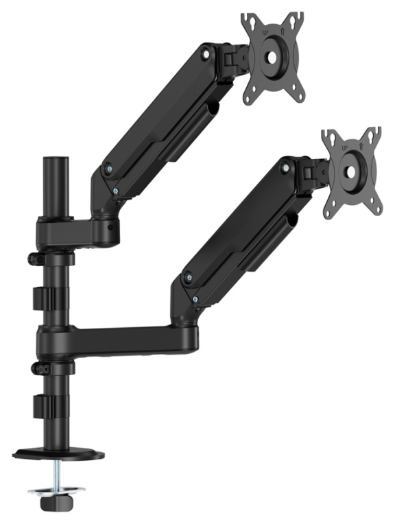 Soporte de Mesa con Contrapeso para 2 Monitores Aisens DT32TSR-453 Giratorio Inclinable hasta 9kg