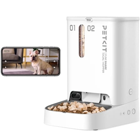 Comedero de mascotas Inteligente PetKit YumShare Dual-Hopper Cámara HD con Micrófono