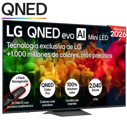 Televisor LG QNED evo AI QNED8EB Mini LED 55QNED8EB3B 55 Ultra HD 4K Smart TV Wi-Fi