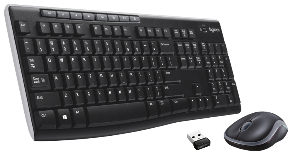 Logitech mk270 optico wireless inalambrico usb 2.0 negro