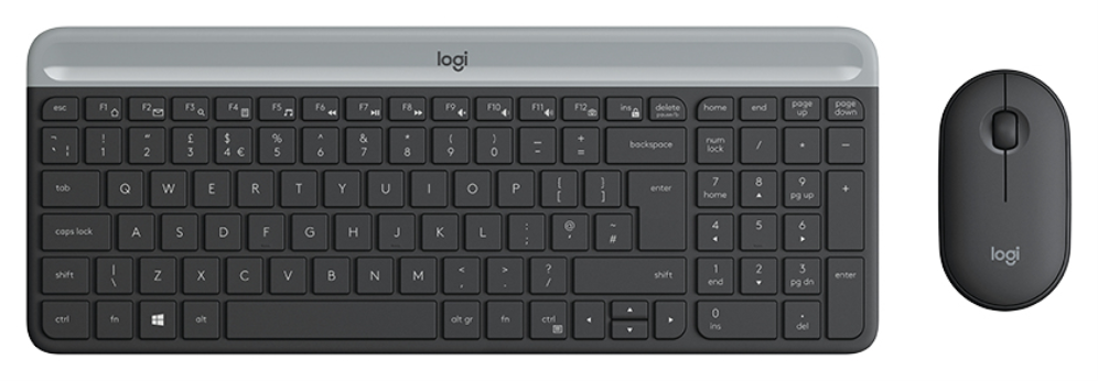 Teclado y Ratón Inalámbricos Logitech Slim Combo MK470
