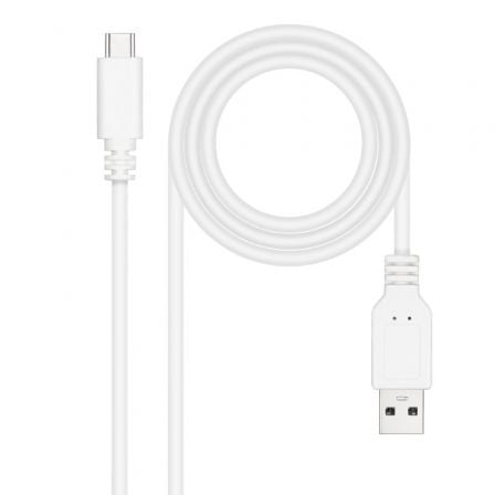Cable USB 2.0 Nanocable 10.01.2101-W USB Tipo-C Macho - USB Macho 480Mbps 1m Blanco