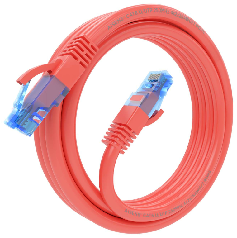 Cable de Red RJ45 AWG26 CCA UTP Aisens A135-0792 Cat.6 3m Rojo