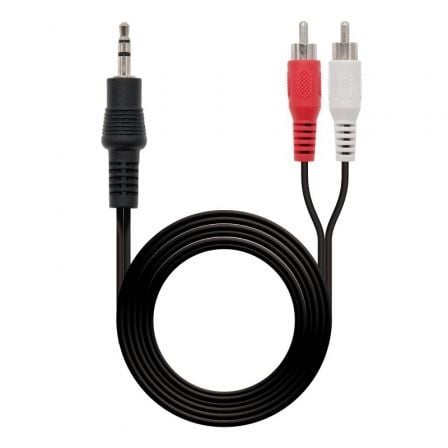 Cable Estéreo Nanocable 10.24.0305 Jack 3.5 Macho - 2x RCA Macho 5m Negro