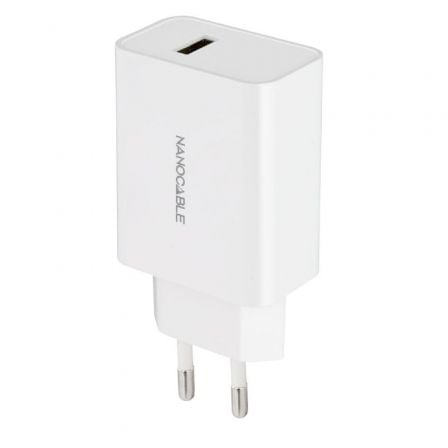 Cargador de Pared Nanocable 10.10.2003 1xUSB 10W Blanco