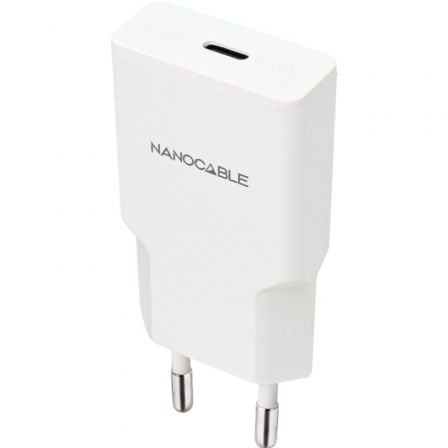 Cargador de Pared Nanocable 10.10.2024 1xUSB Tipo-C 25W Blanco