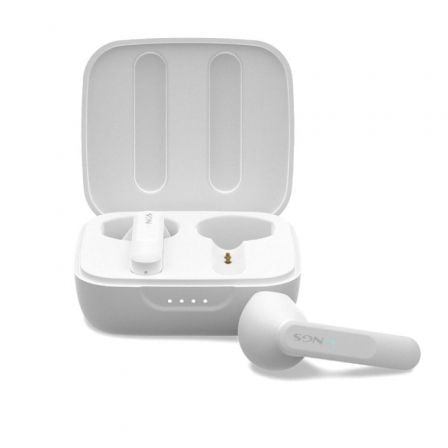 Auriculares Bluetooth NGS Ártica Move con estuche de carga Autonomía 7h Blancos