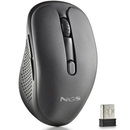 Ratón Inalámbrico NGS Evo Spook silencioso Batería recargable Hasta 1600 DPI Negro