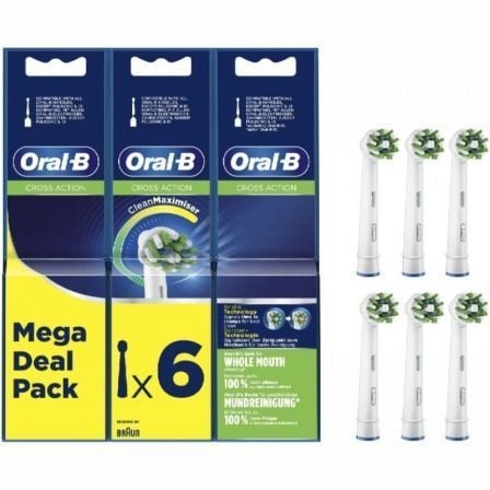 Cabezal de Recambio para cepillo Oral-B Pro Cross Action Pack 6 uds
