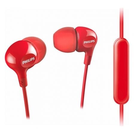 Auriculares Intrauditivos Philips SHE3555 con Micrófono Jack 3.5 Rojos