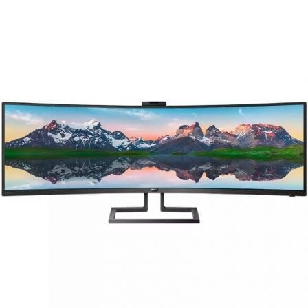 Monitor Profesional Ultrapanorámico Curvo Philips 499P9H 48.8 Dual QHD Webcam Multimedia Regulable en altura Negro