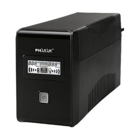 SAI Línea Interactiva Phasak 850 VA LCD Interactive 850VA 2 Salidas Formato Torre