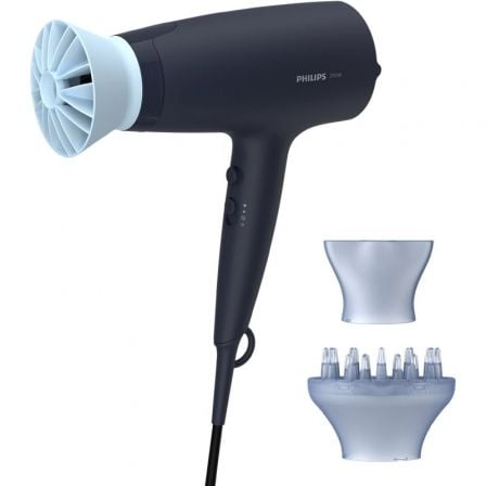 Secador Philips 3000 series BHD360 2100W Iónico Azul 3 Accesorios