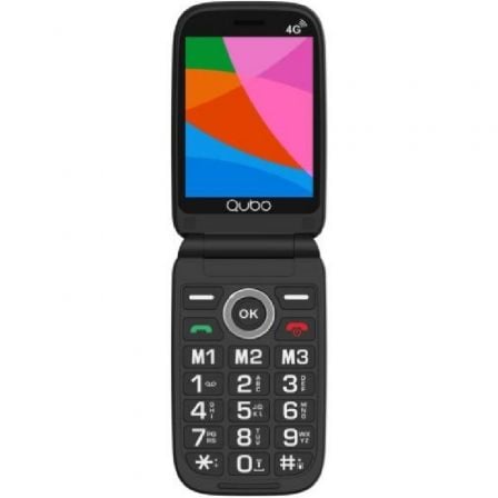 Teléfono Móvil Qubo X-D340 4G para Personas Mayores Negro