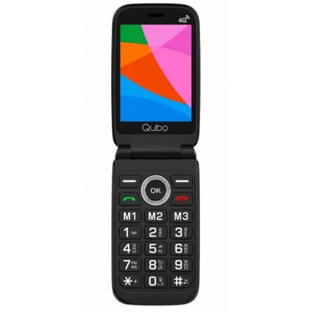 Teléfono Móvil Qubo X-D340CB 4G para Personas Mayores Negro