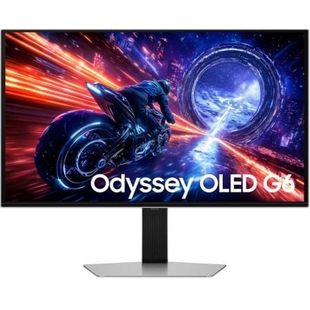 Monitor Gaming Samsung Odyssey OLED G6 G60SF S27FG602SU 27 QHD 0.03ms 500Hz QD-OLED Regulable en altura Plata