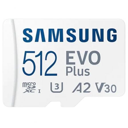 Tarjeta de Memoria Samsung EVO Plus 2023 512 GB microSD XC con Adaptador Clase 10 160MBs
