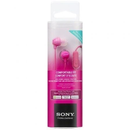 Auriculares Intrauditivos Sony MDR-EX15APPI con Micrófono Jack 3.5 Rosas