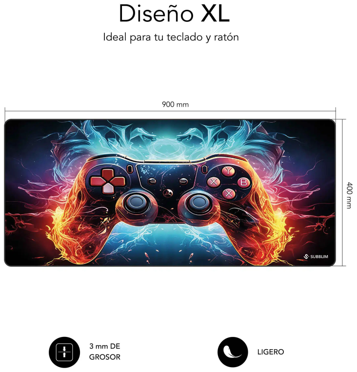 Alfombrilla Subblim GameCore XL Mouse Pad 900 x 400 x 3 mm