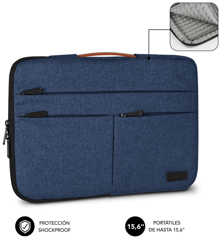 Funda Subblim Air Padding 360 Sleeve para Portátiles hasta 15.6 Azul