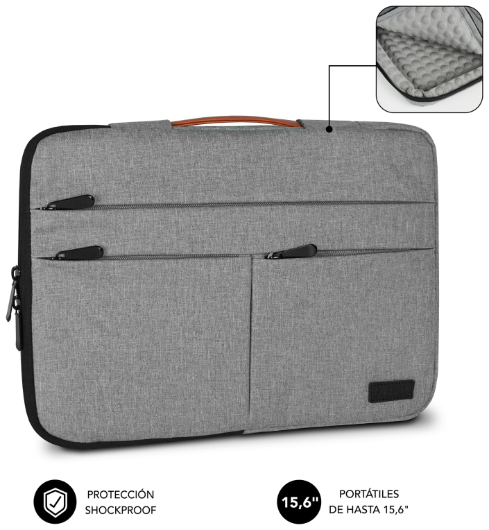Subblim air padding 360 sleeve para Portátil 15.6 pulgadas gris