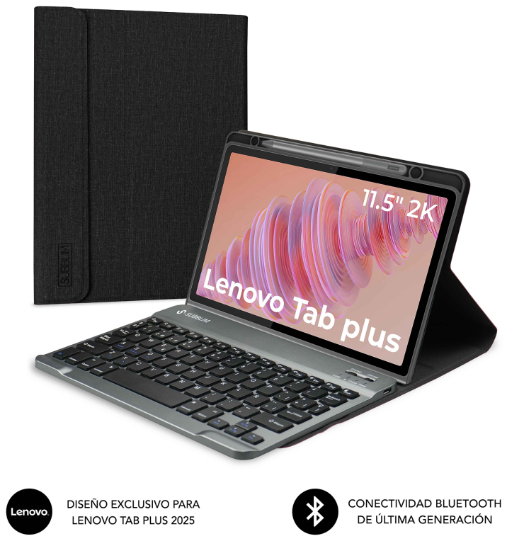 Funda con Teclado Subblim Keytab Pro BT Lenovo Tab 2025 11.5 Negra