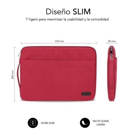 Funda Subblim Urban Laptop Sleeve para Portátiles hasta 15.6 Roja