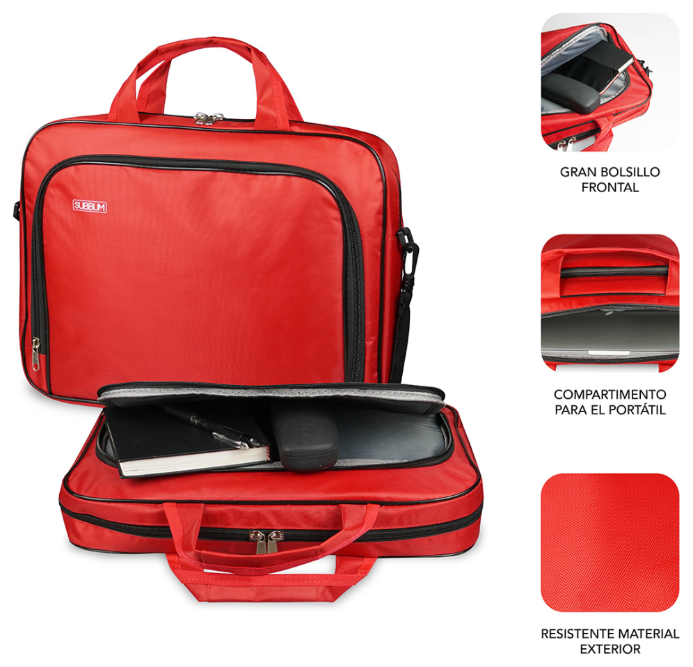 Subblim oxford para Portátil 15.4 pulgadas - 16 pulgadas rojo