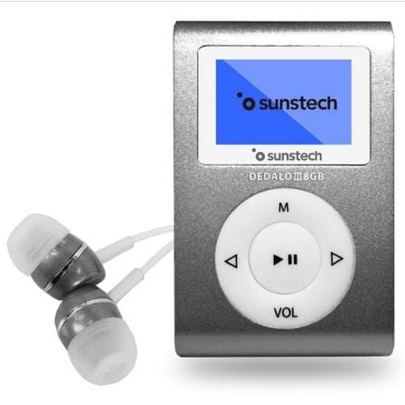Reproductor MP3 Sunstech Dedalo III 8 GB Radio FM Gris