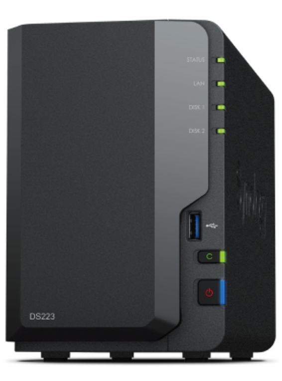 NAS Synology Diskstation DS223 2 Bahías 3.5 - 2.5 2 GB DDR4 Formato Torre