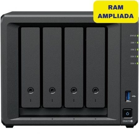 NAS Synology Diskstation DS925+ 4 Bahías 3.5 - 2.5 8 GB DDR4 Formato Torre