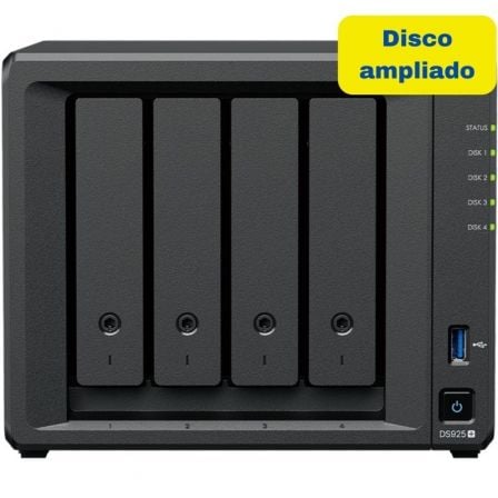 NAS Synology Diskstation DS925+ 4 Bahías 3.5 - 2.5 4 GB DDR4 8 TB Formato Torre